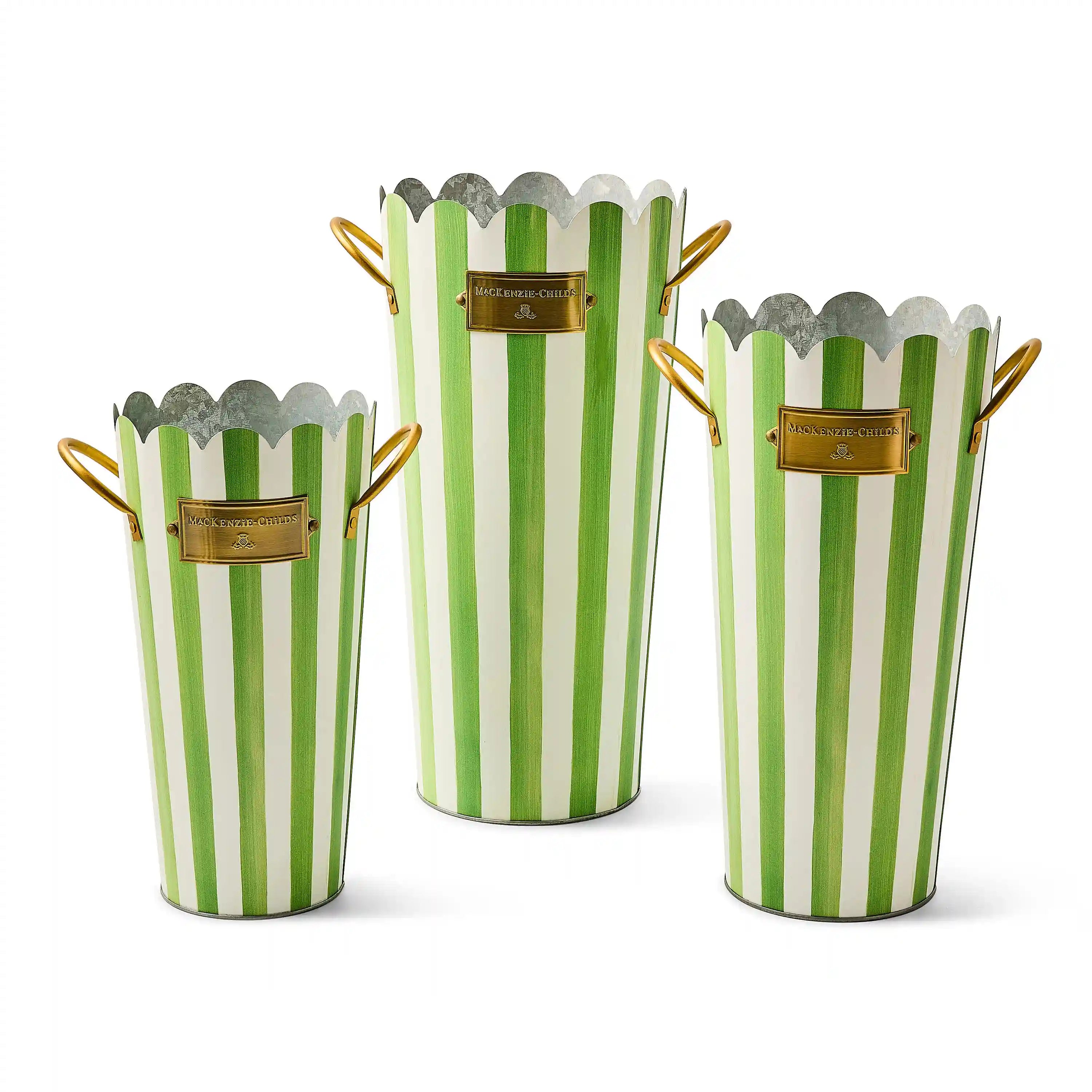 Spectator Galvanized Flower Buckets, Set of 3