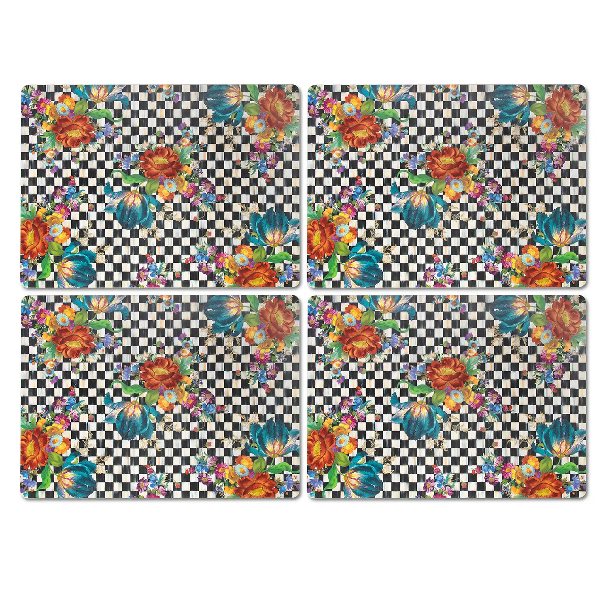 Royal Check Cork Back Placemats, Set of 4