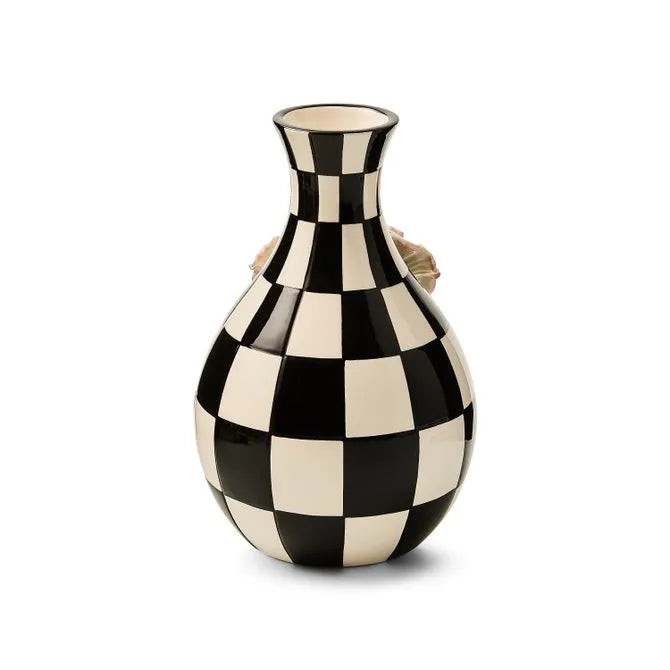 Blush Poppy Check Vase
