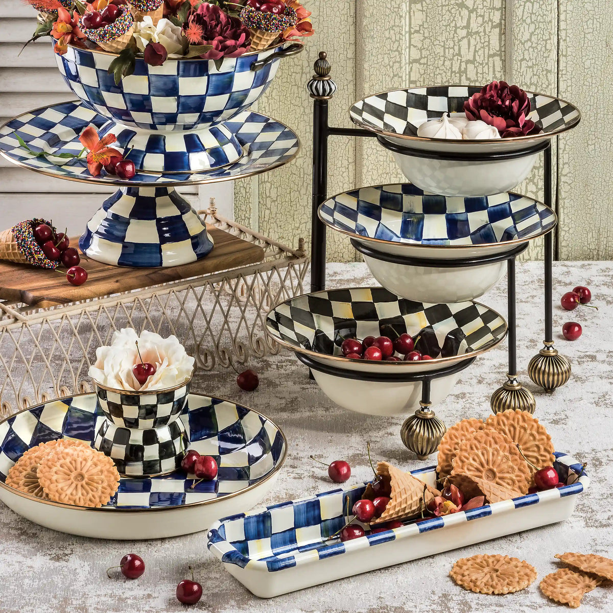 Emerald Check Everything Bowl
