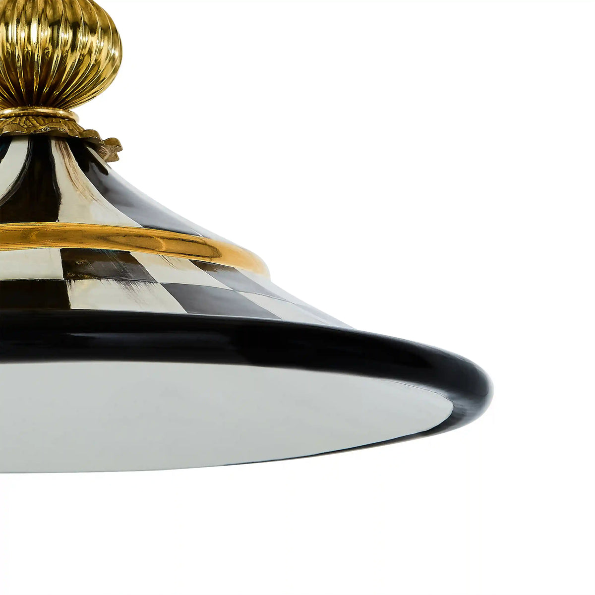 Rosy Check Flared Ceramic Pendant Lamp