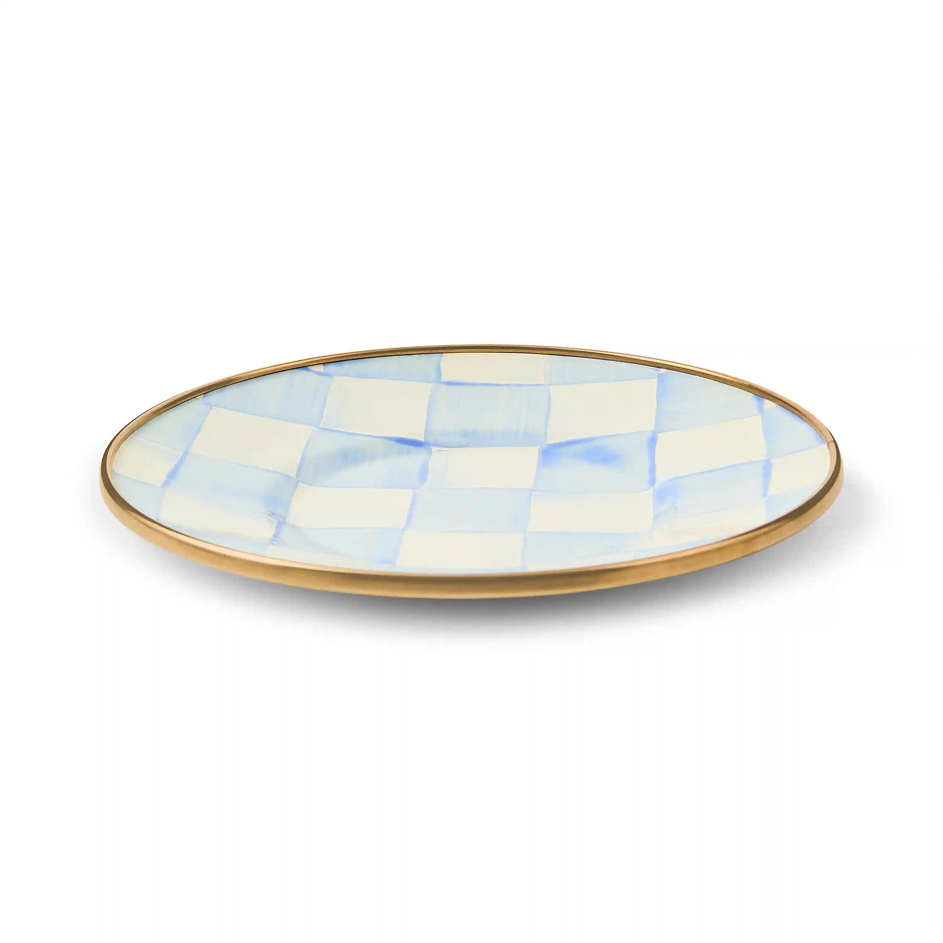 Mocha Check Saucer