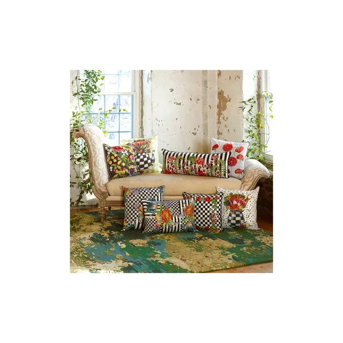Courtly Flower Market Lumbar Pillow