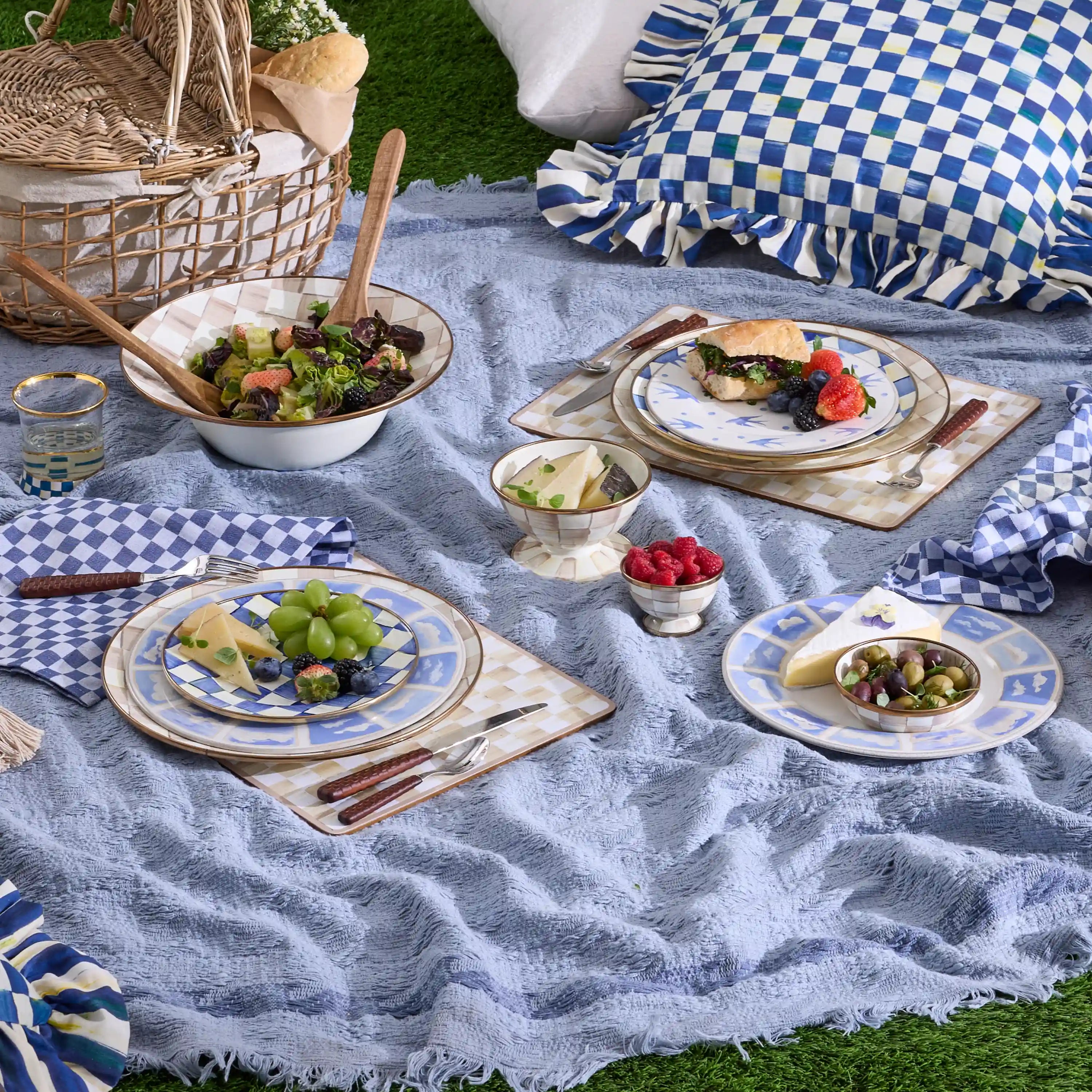 Courtly Flower Market Cork Back Placemats, Set of 4