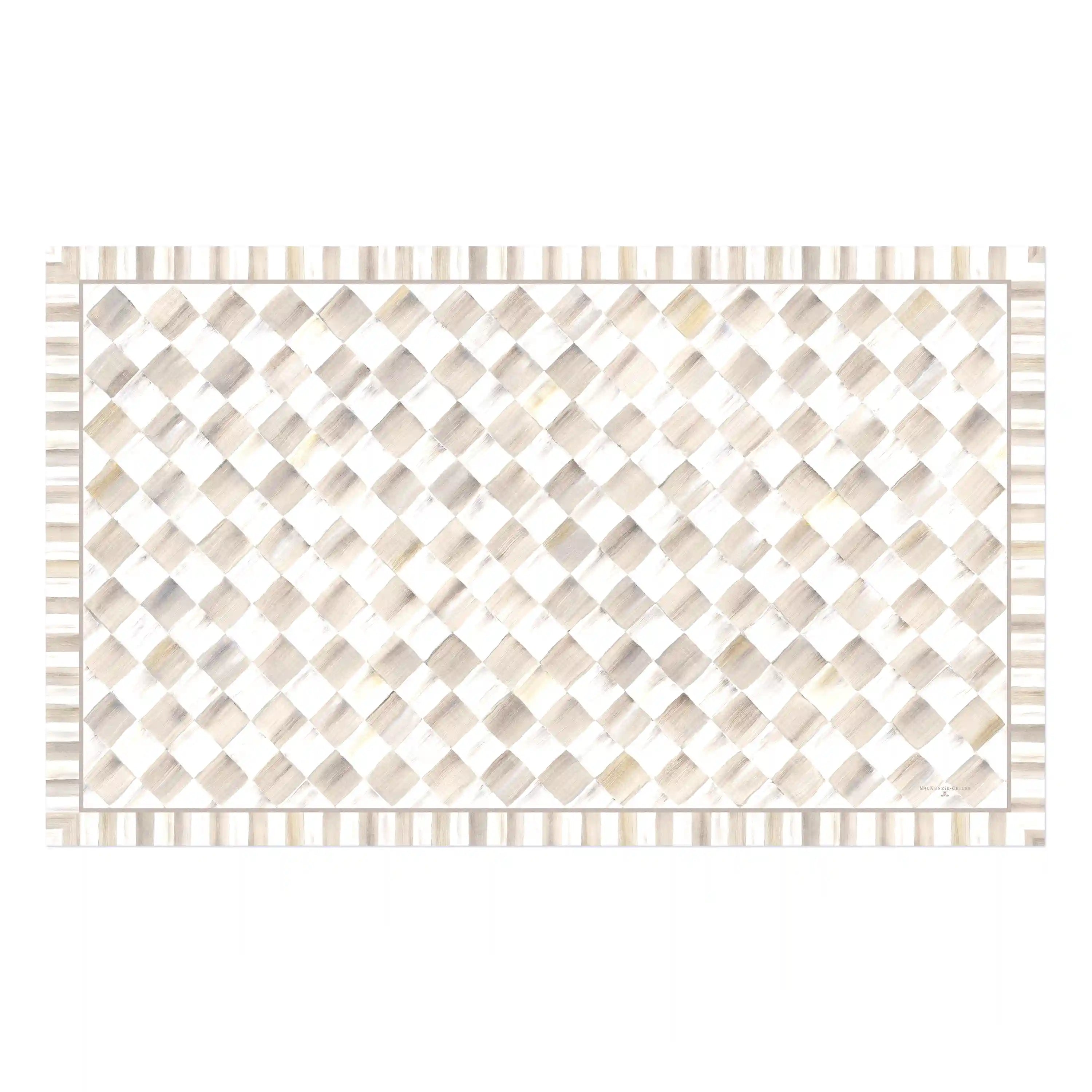 Mocha Check 3' x 5' Floor Mat