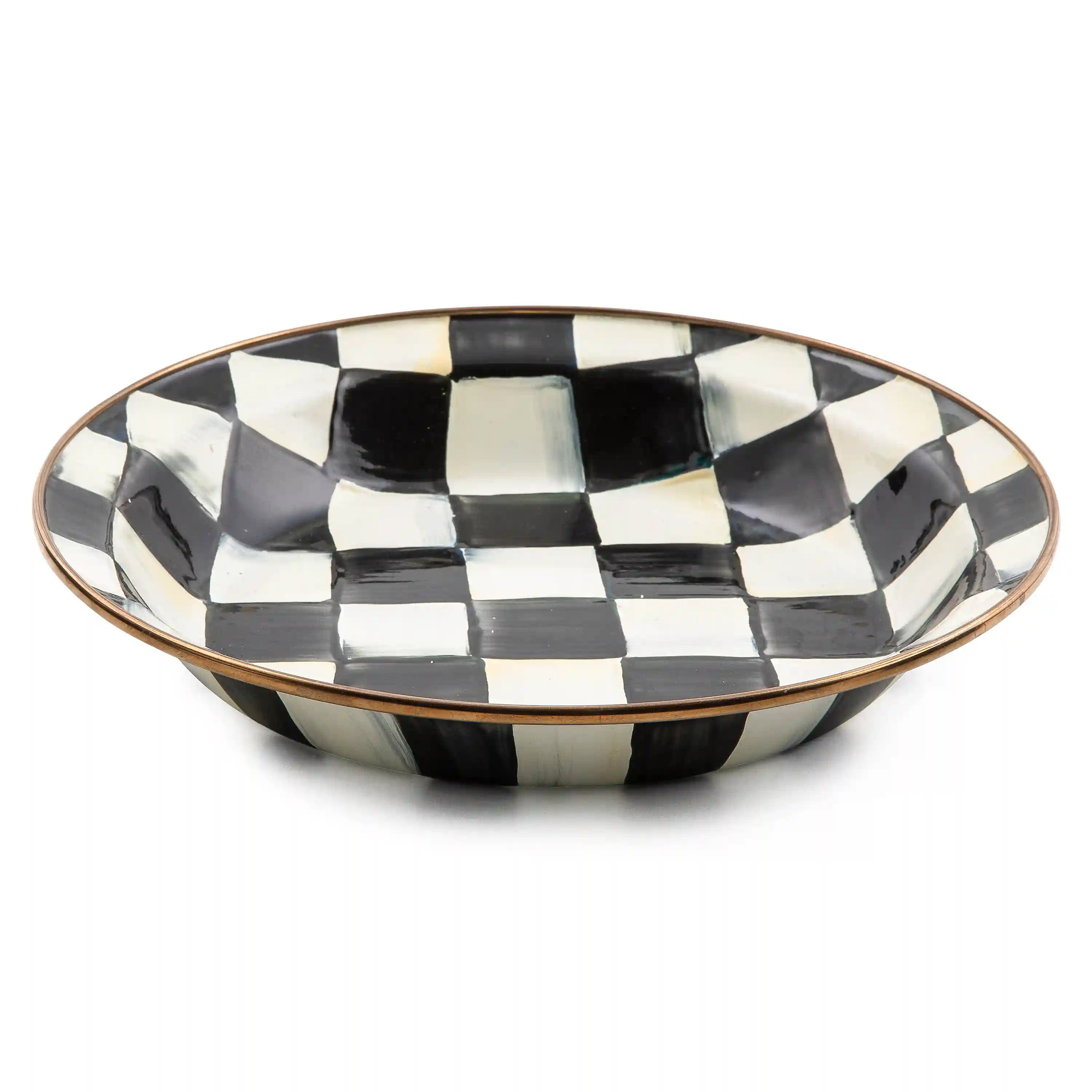 Mocha Check Pie Plate
