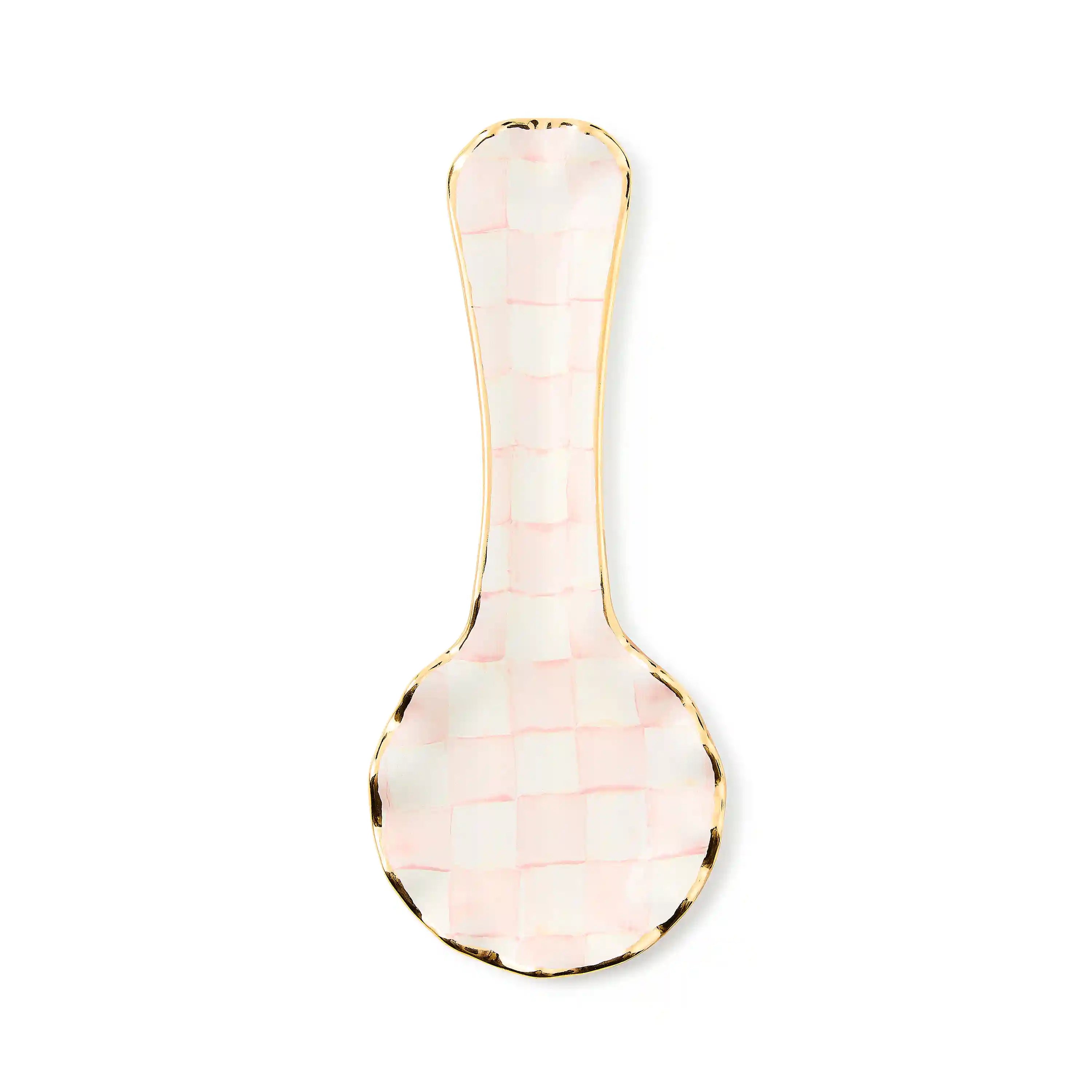 Sterling Check Ceramic Spoon Rest