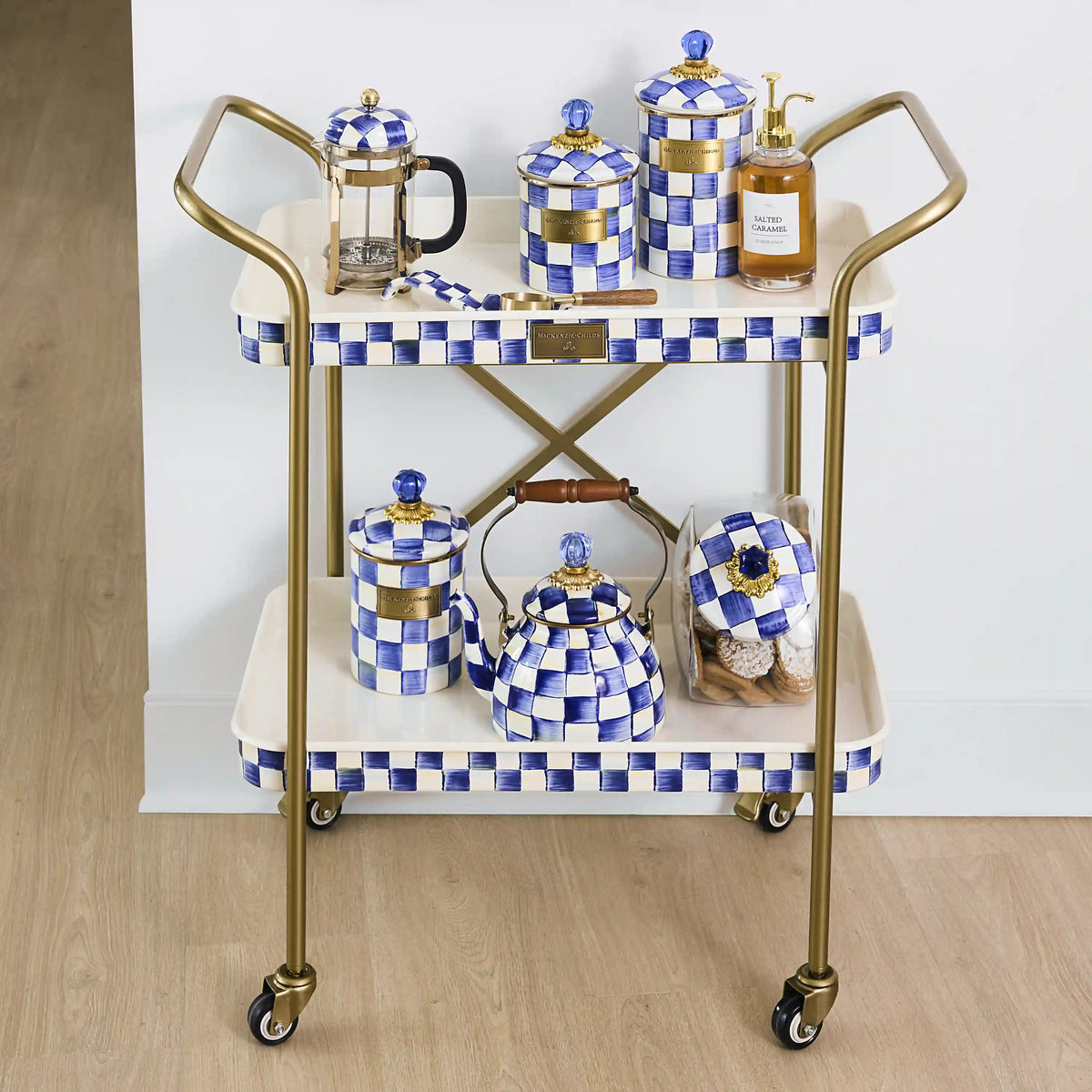 Sterling Check 2-Tier Kitchen Cart