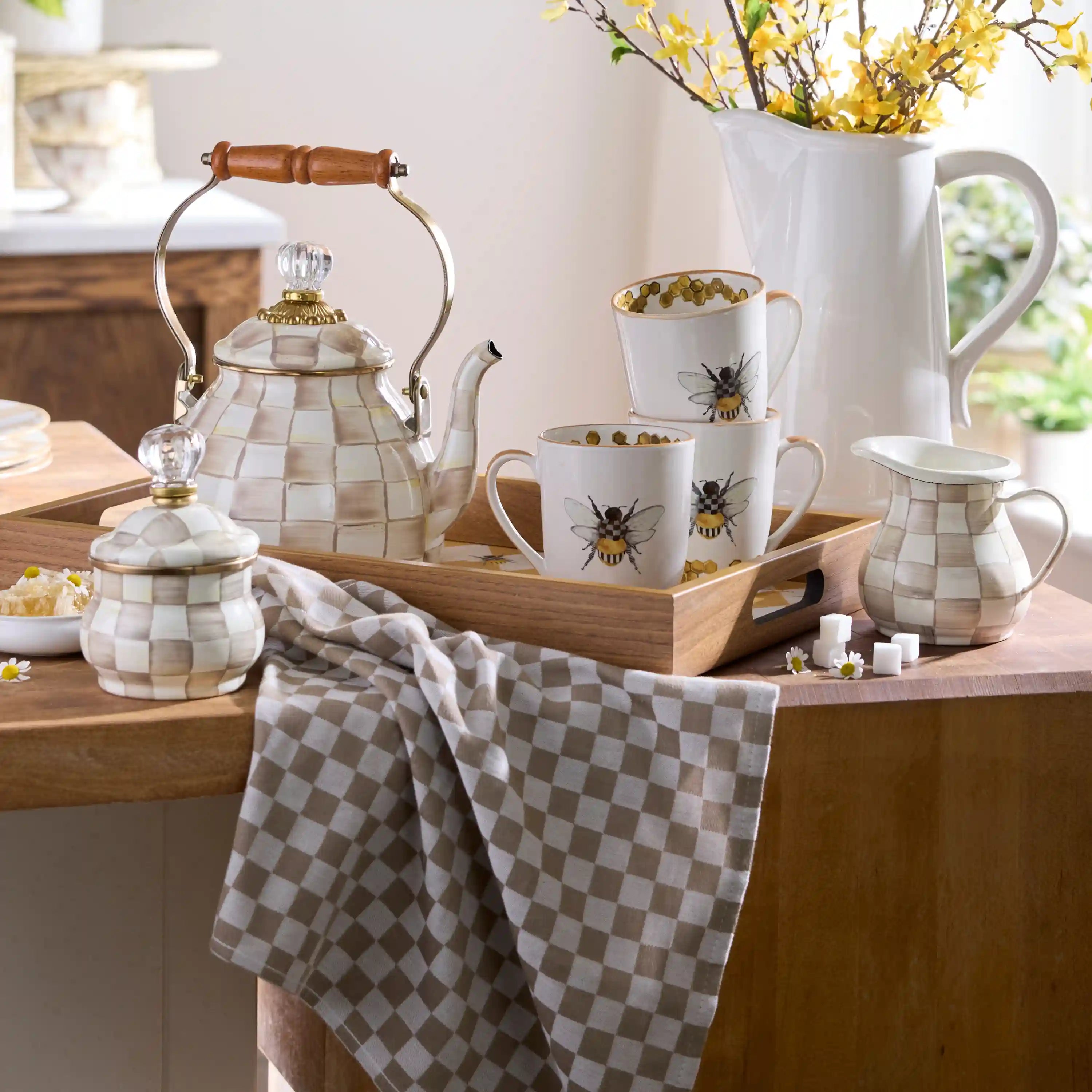Rosy Check Lidded Sugar Bowl