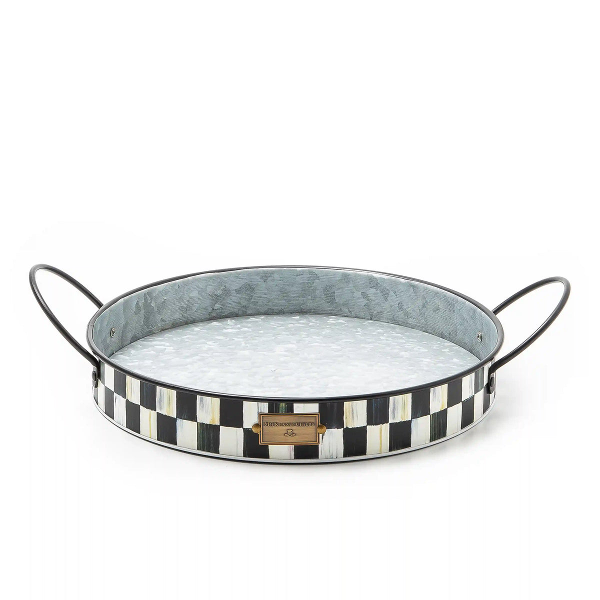 Rosy Stripe Serving Trays, Set of 2