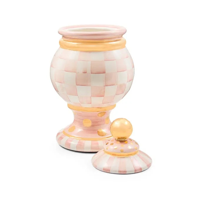Rosy Check Ceramic Globe Canister