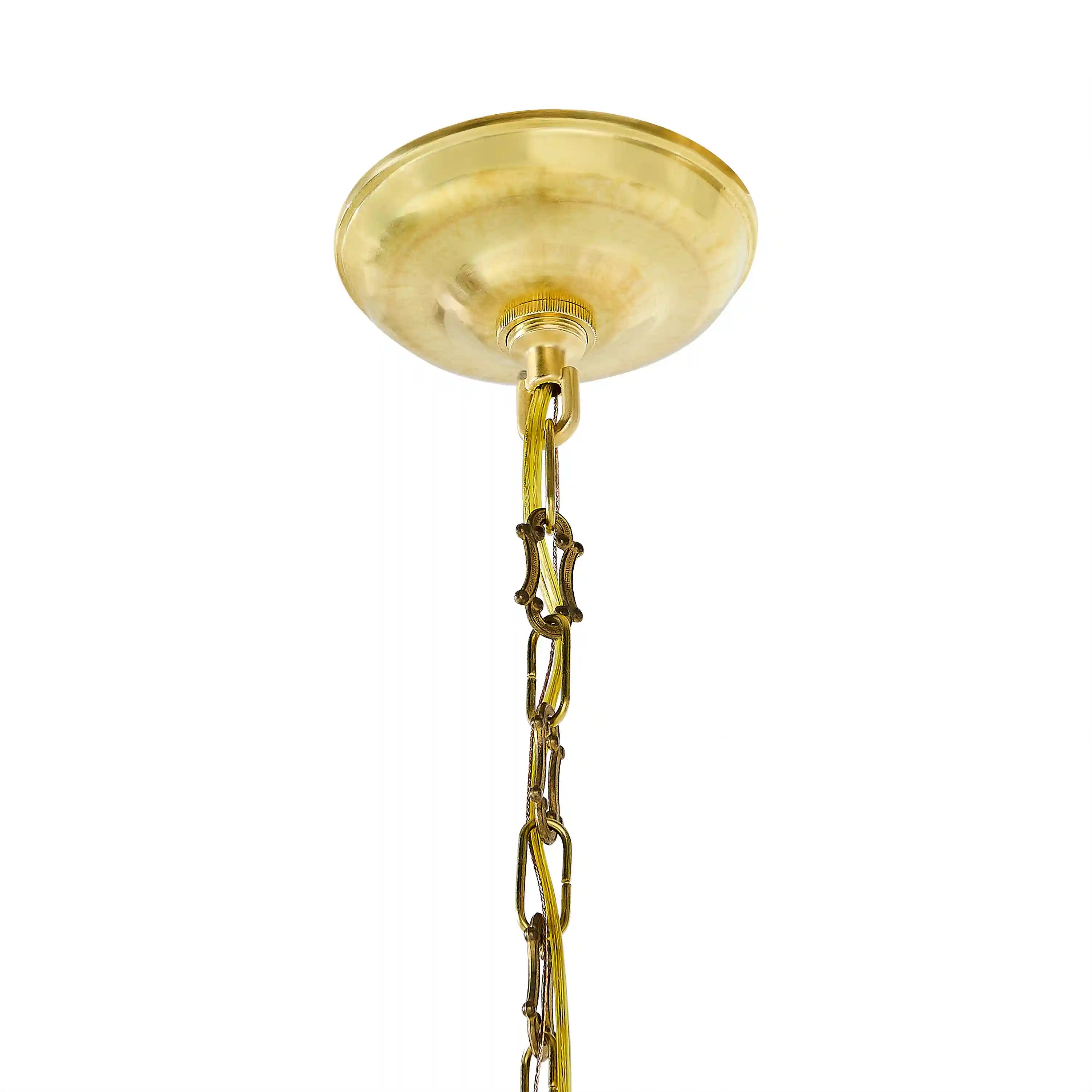 Mocha Check Flared Ceramic Pendant Lamp