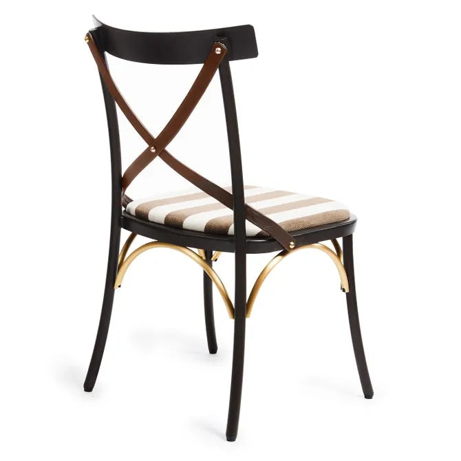 Flatiron Brown Stripe Dining Chair