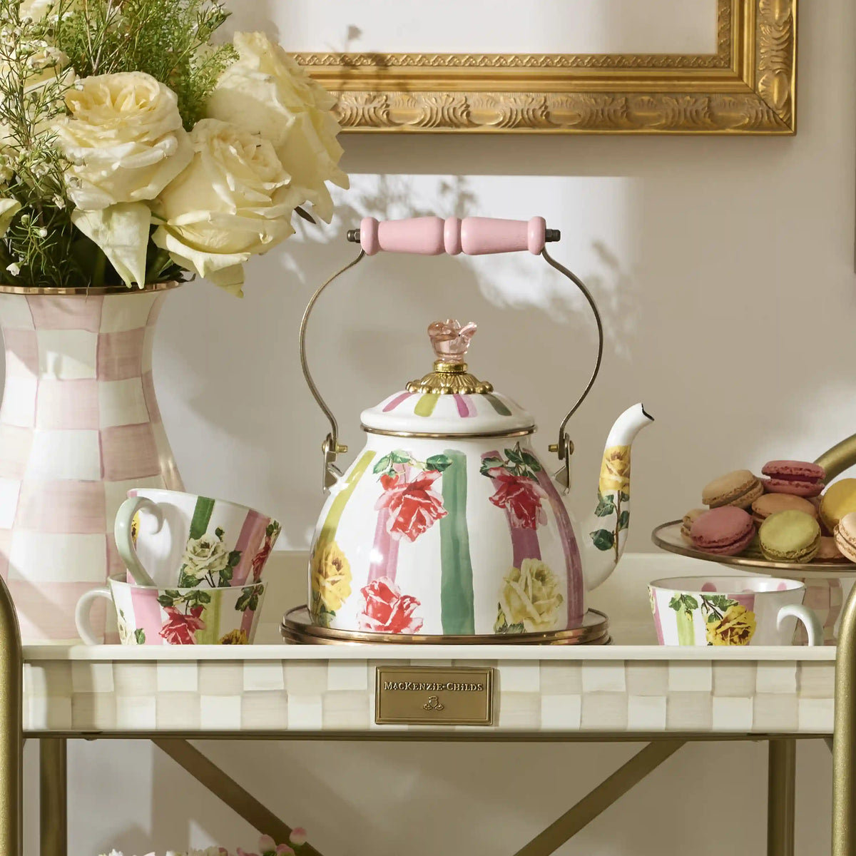 Juniper Check 2 Quart Tea Kettle