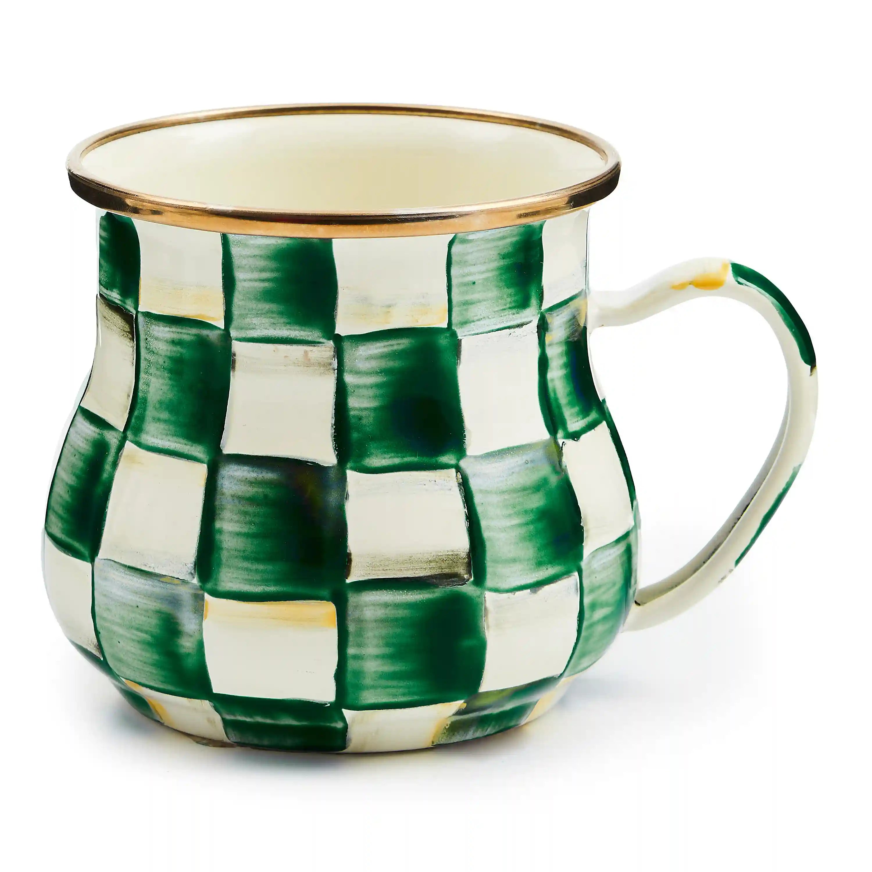 Mocha Check Mug