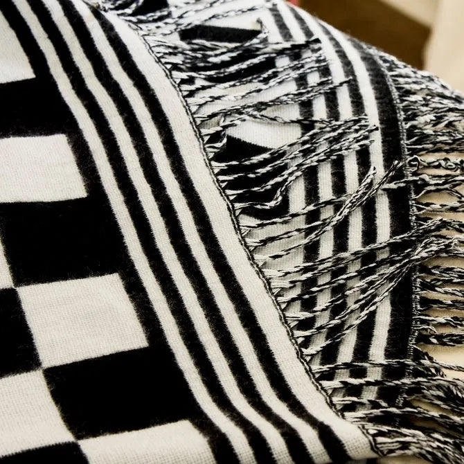Black & White Check Throw