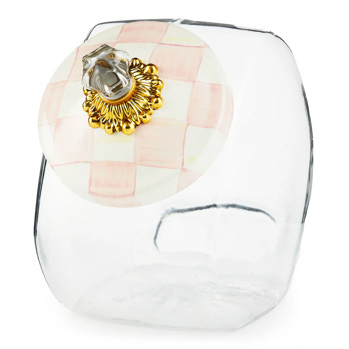 Cookie Jar with Mocha Check Lid