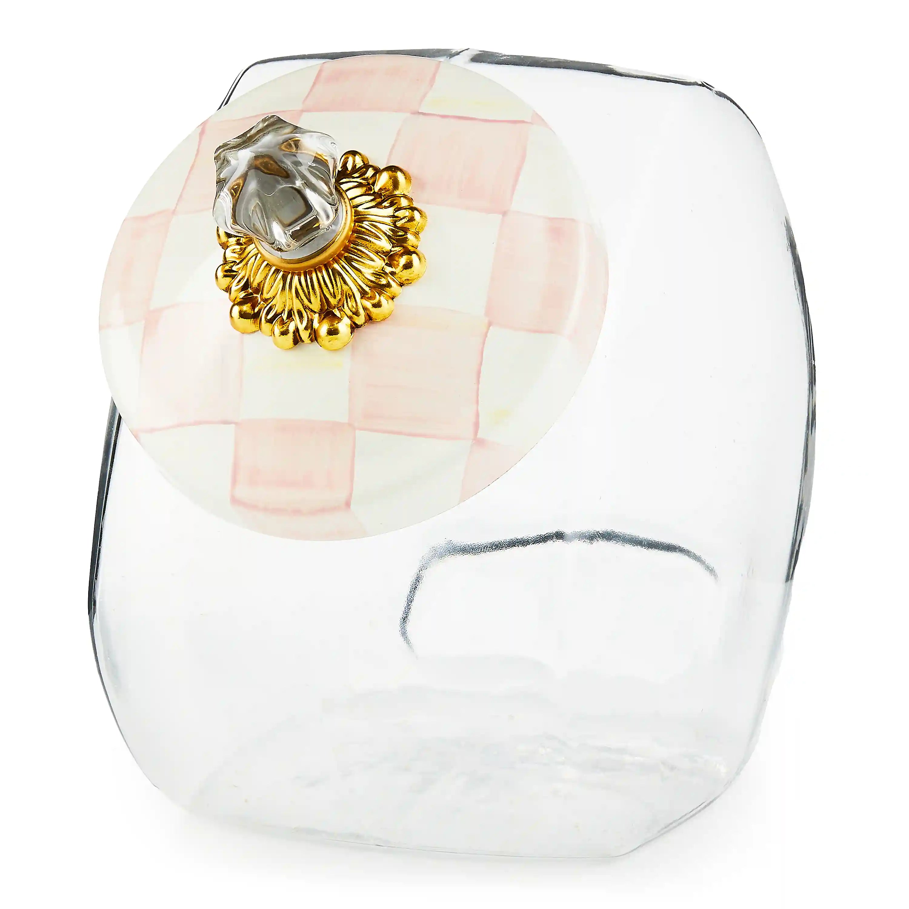 Cookie Jar with Sterling Check Lid