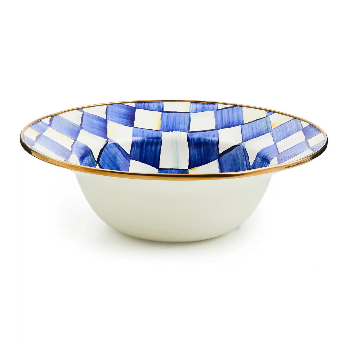 Emerald Check Serving Bowl