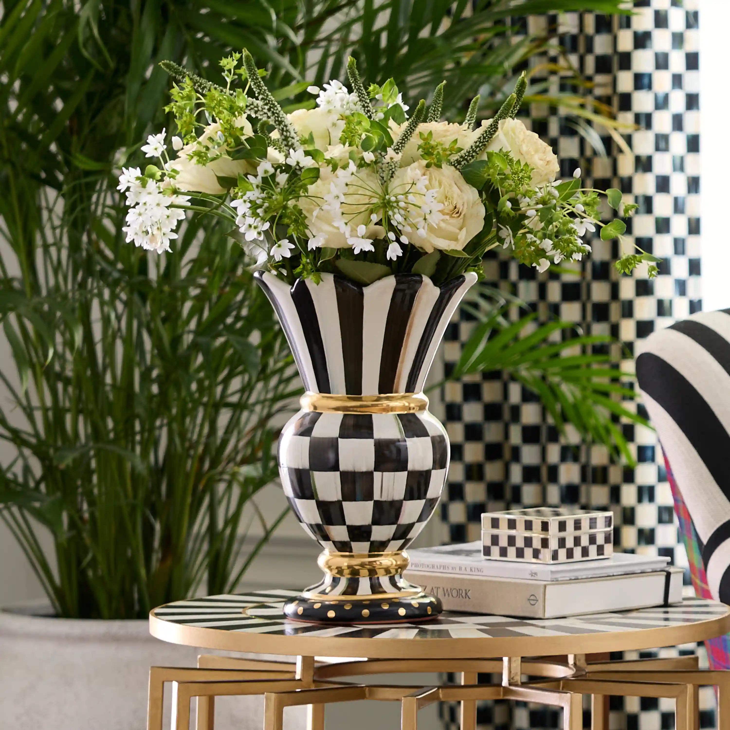Sterling Check Great Vase