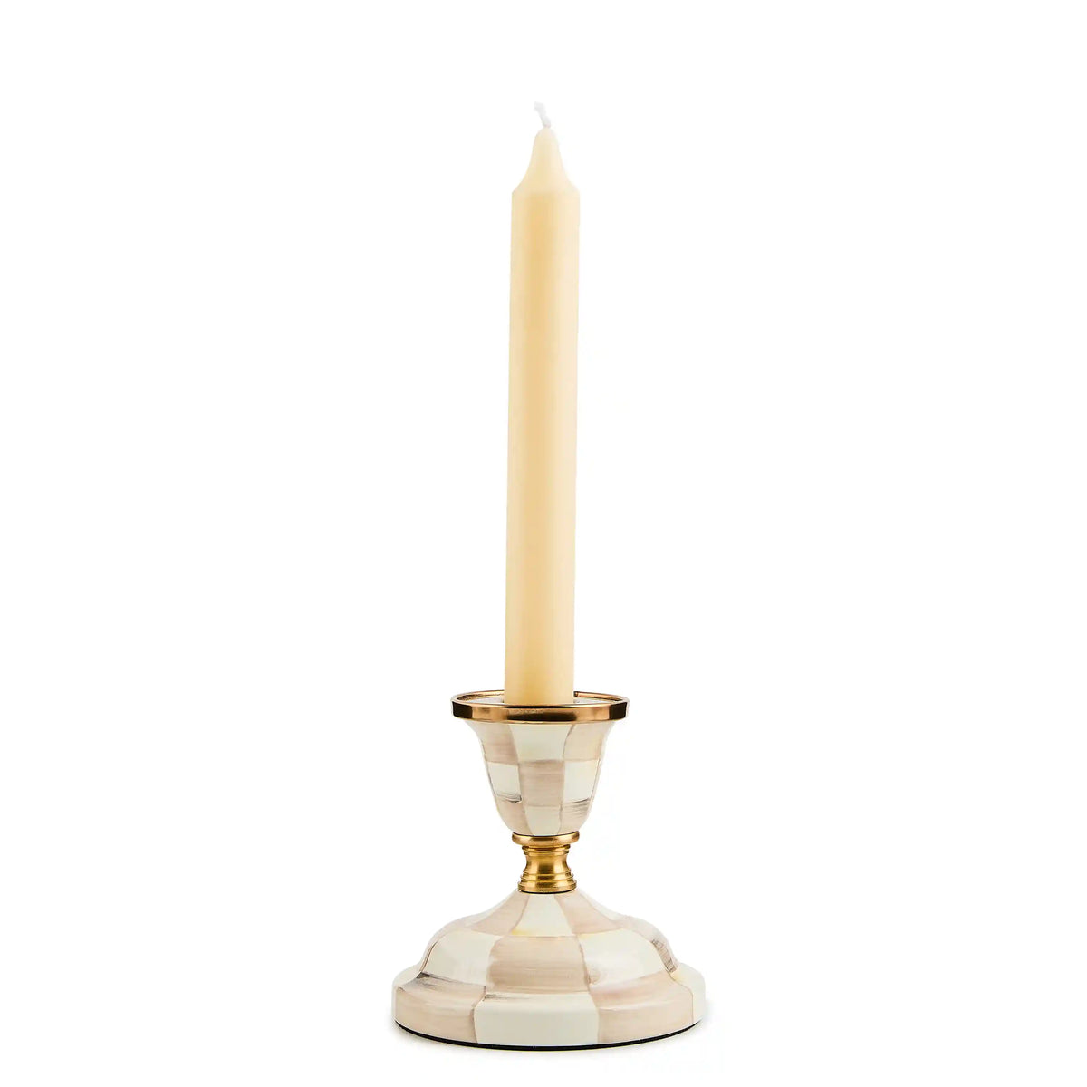 Violet Check Small Candlestick