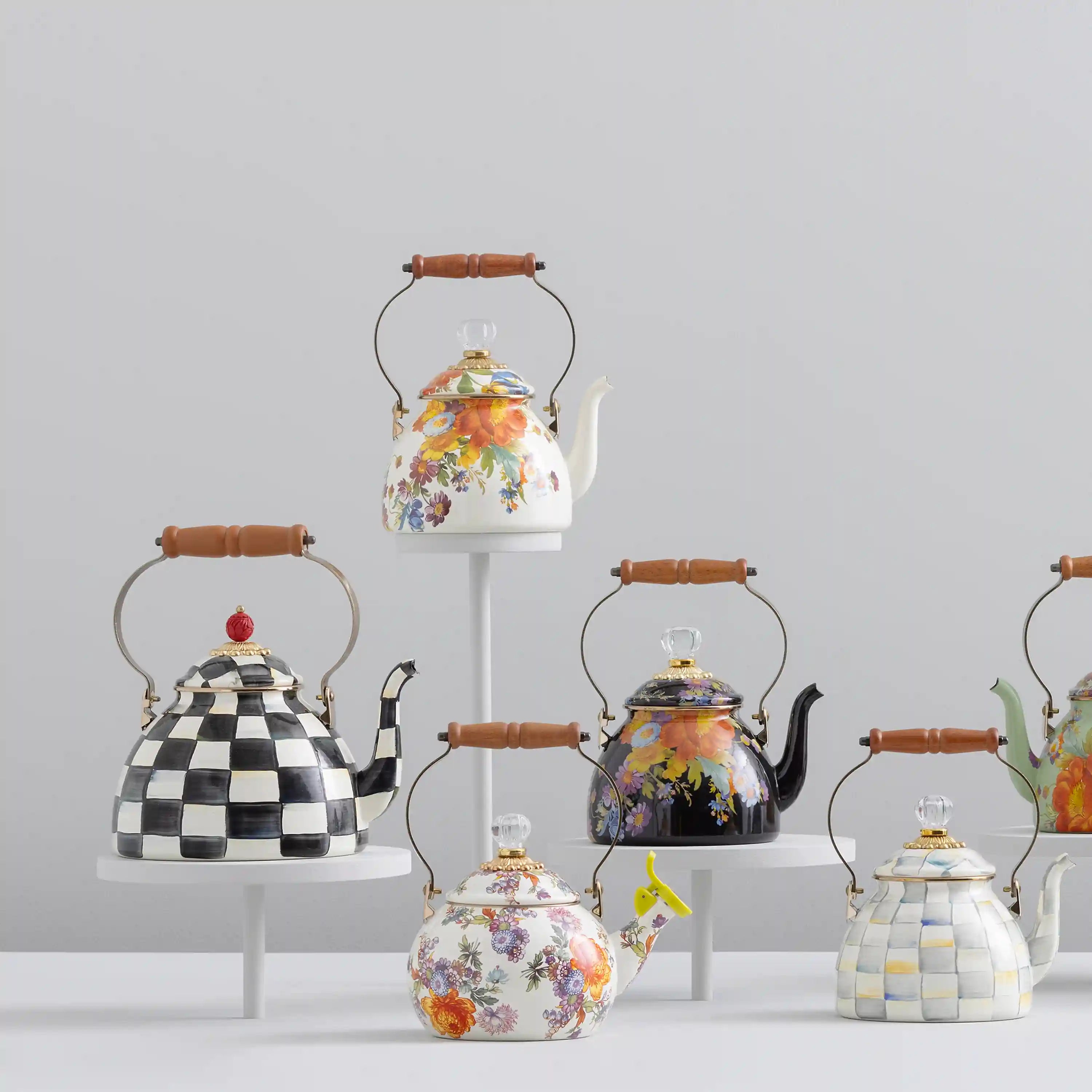 Emerald Check Whistling Tea Kettle