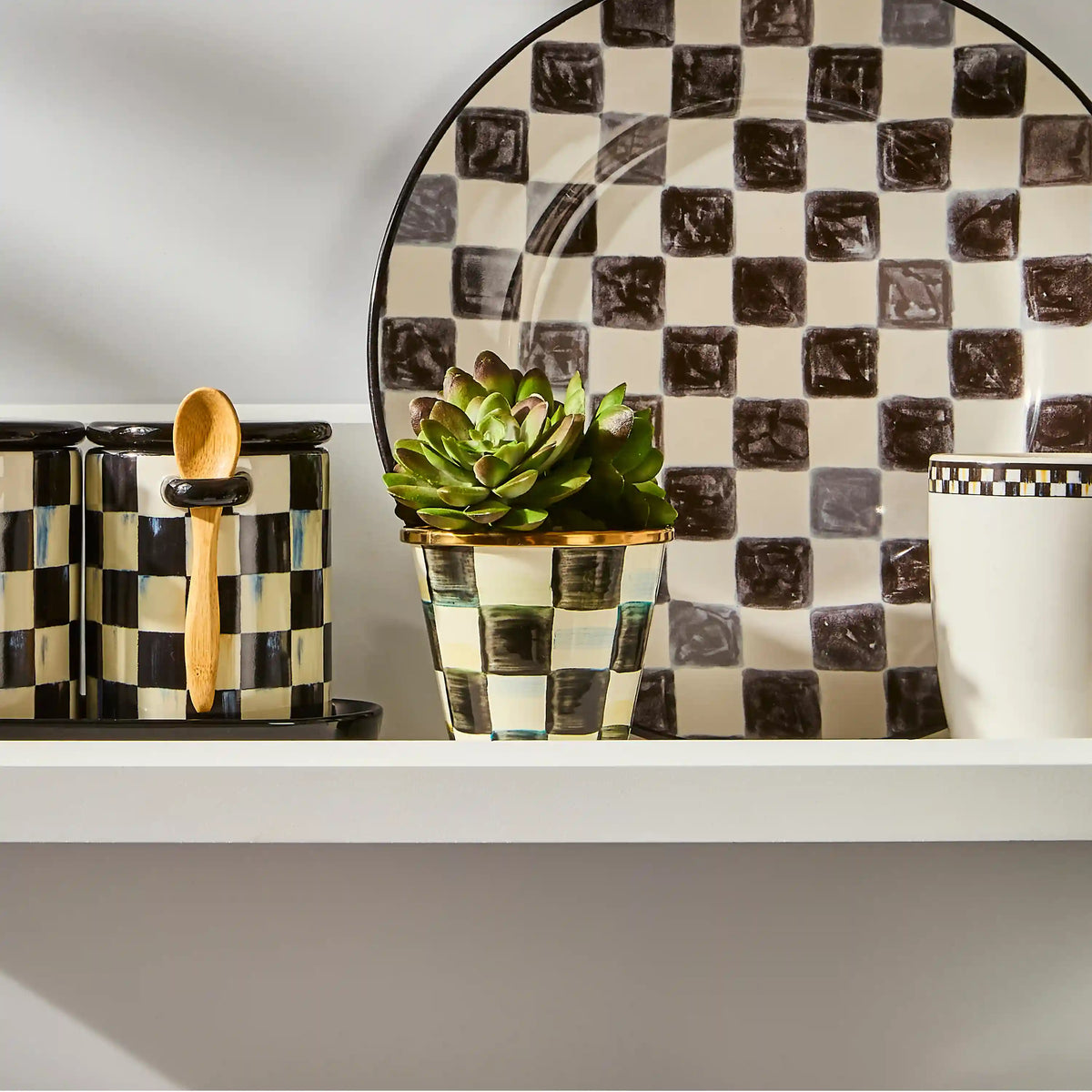 Rosy Check Herb Pots, Set of 3