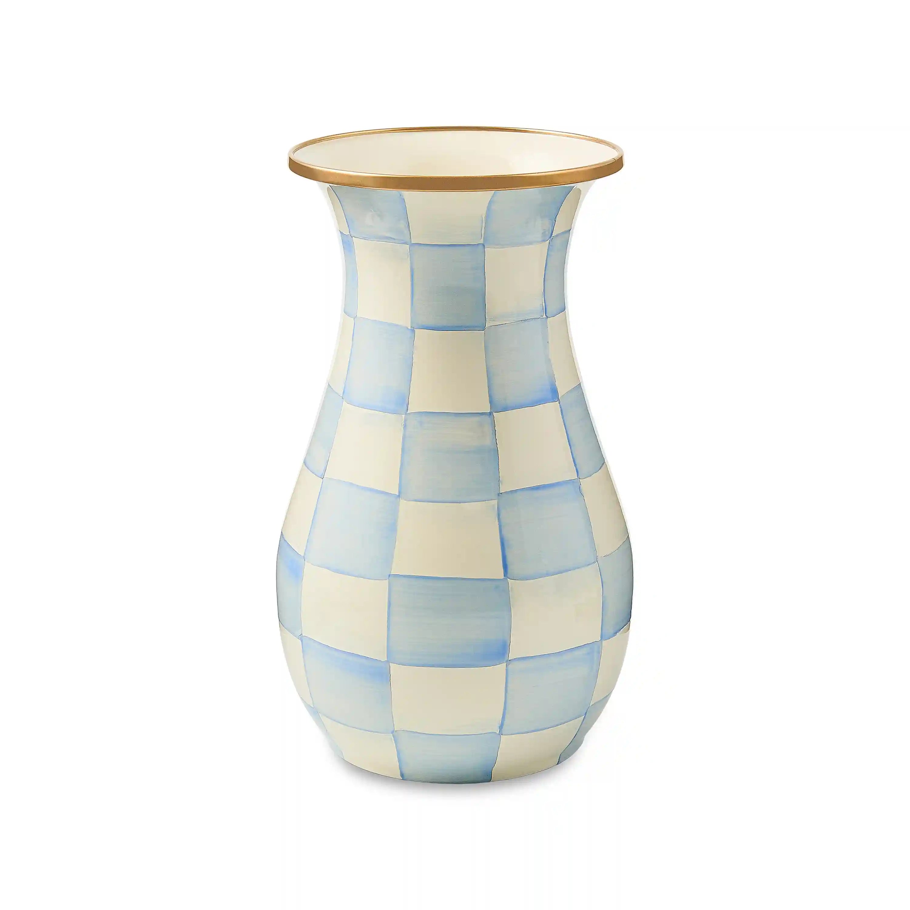Violet Check Tall Vase