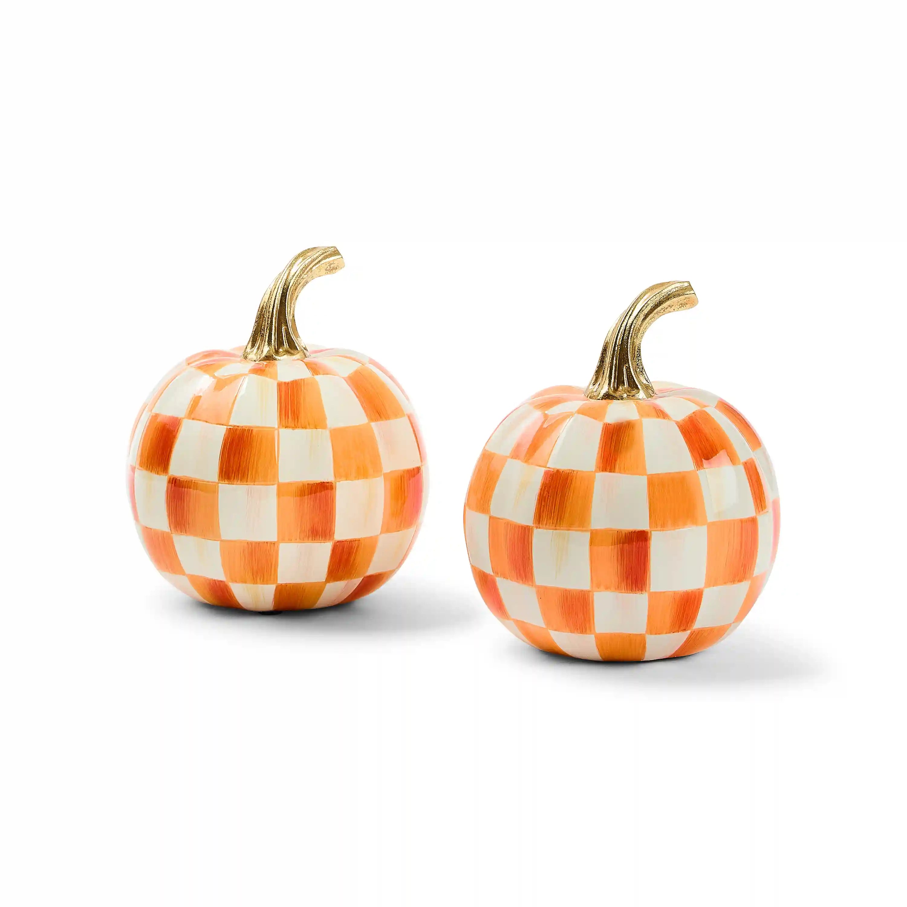 Classic Courtly Check Mini Pumpkin Set of 2