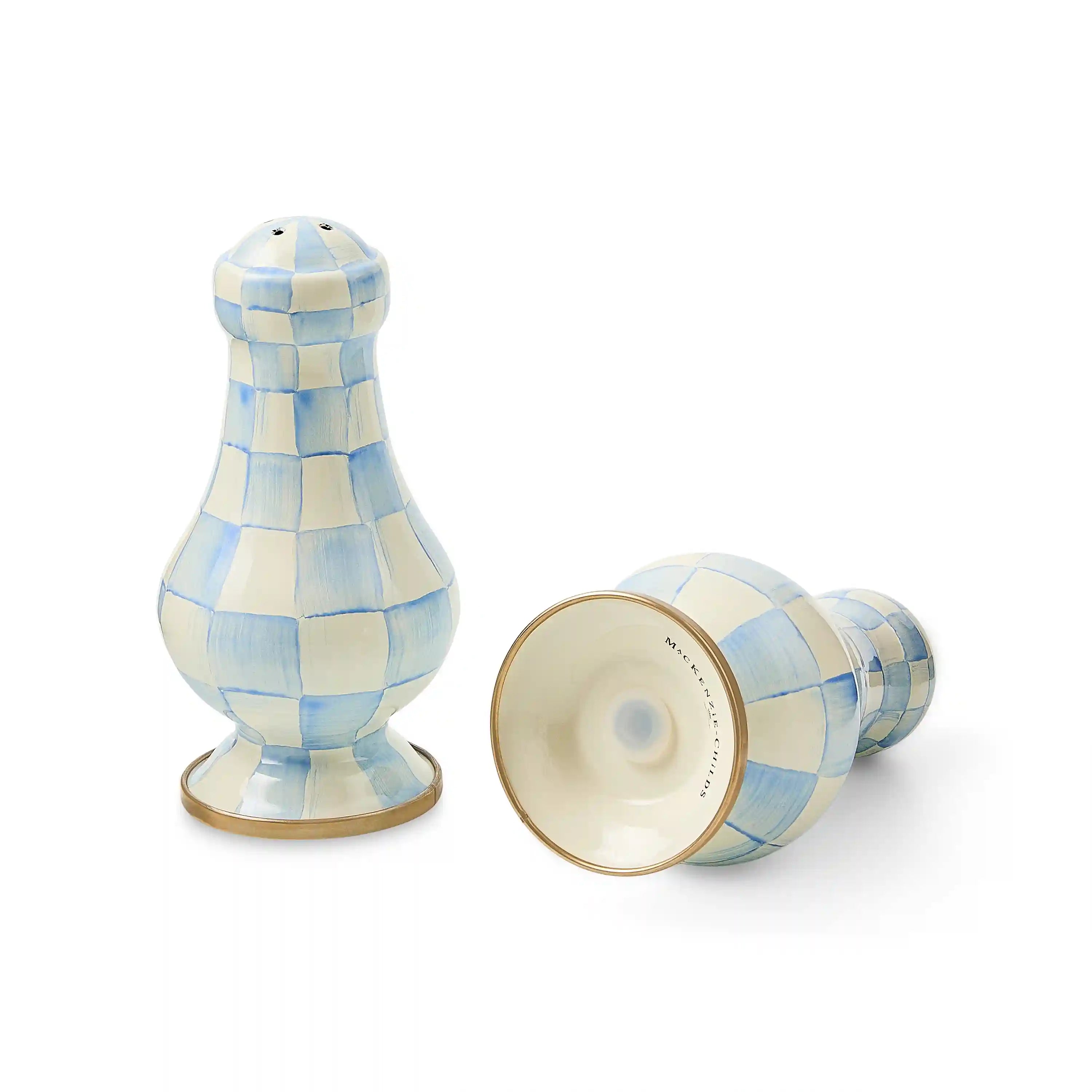 Sky Check Salt & Pepper Shakers