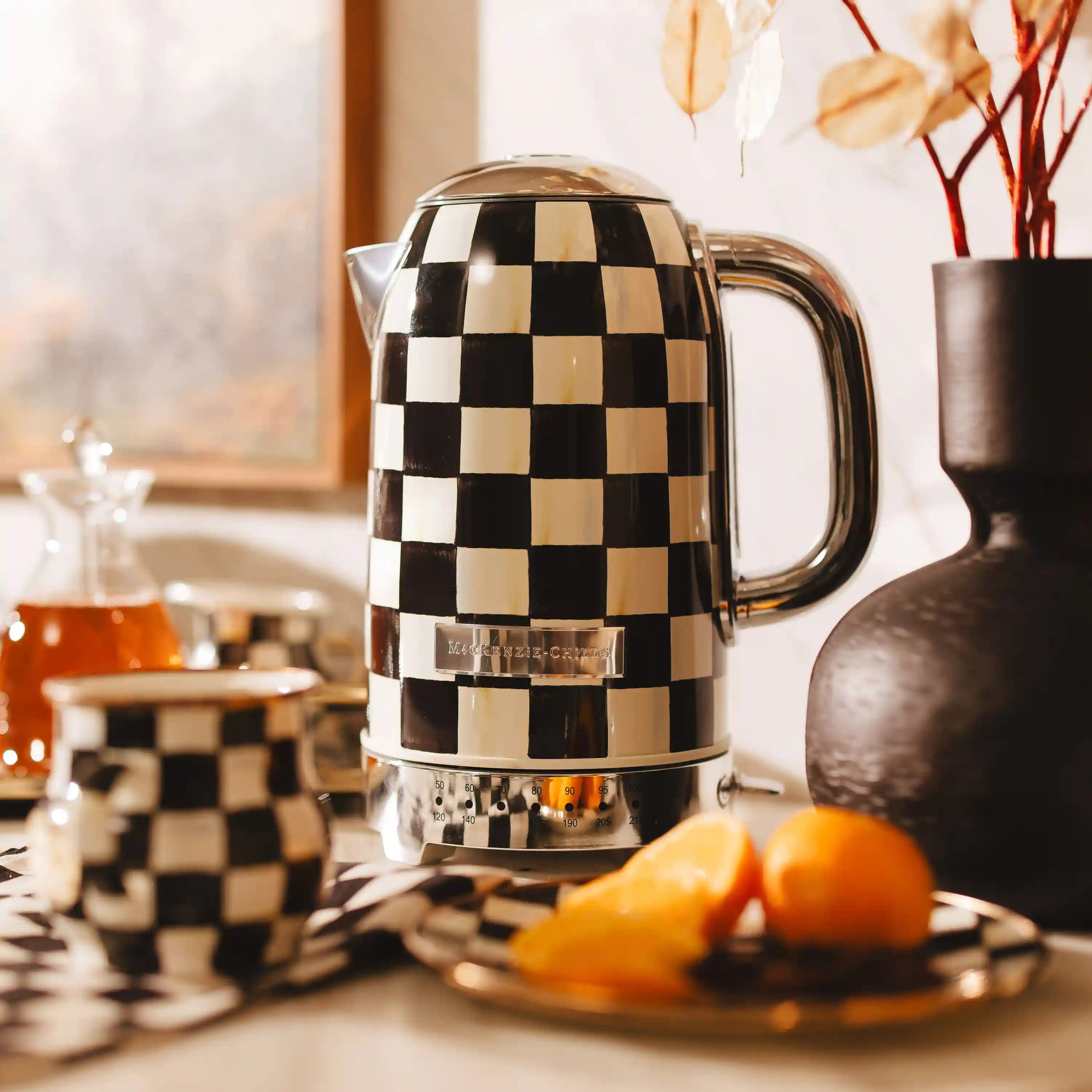 Emerald Check Electric Kettle