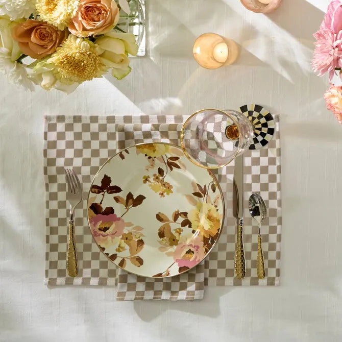 Wild Rose White Dinner Plate