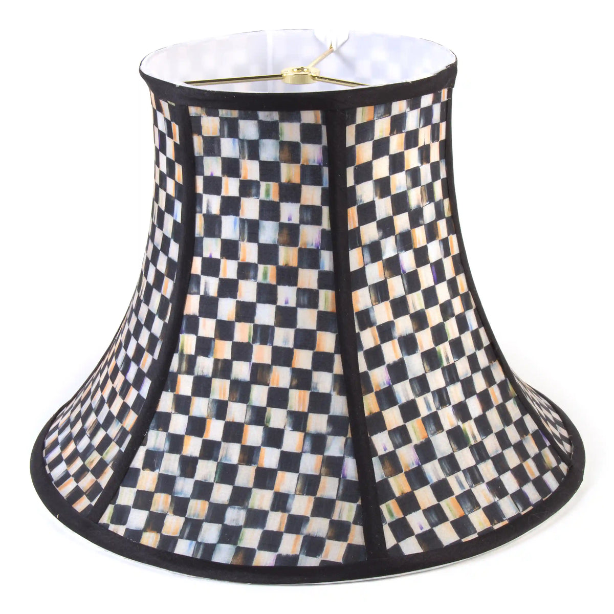 Mocha Check Chandelier Shade
