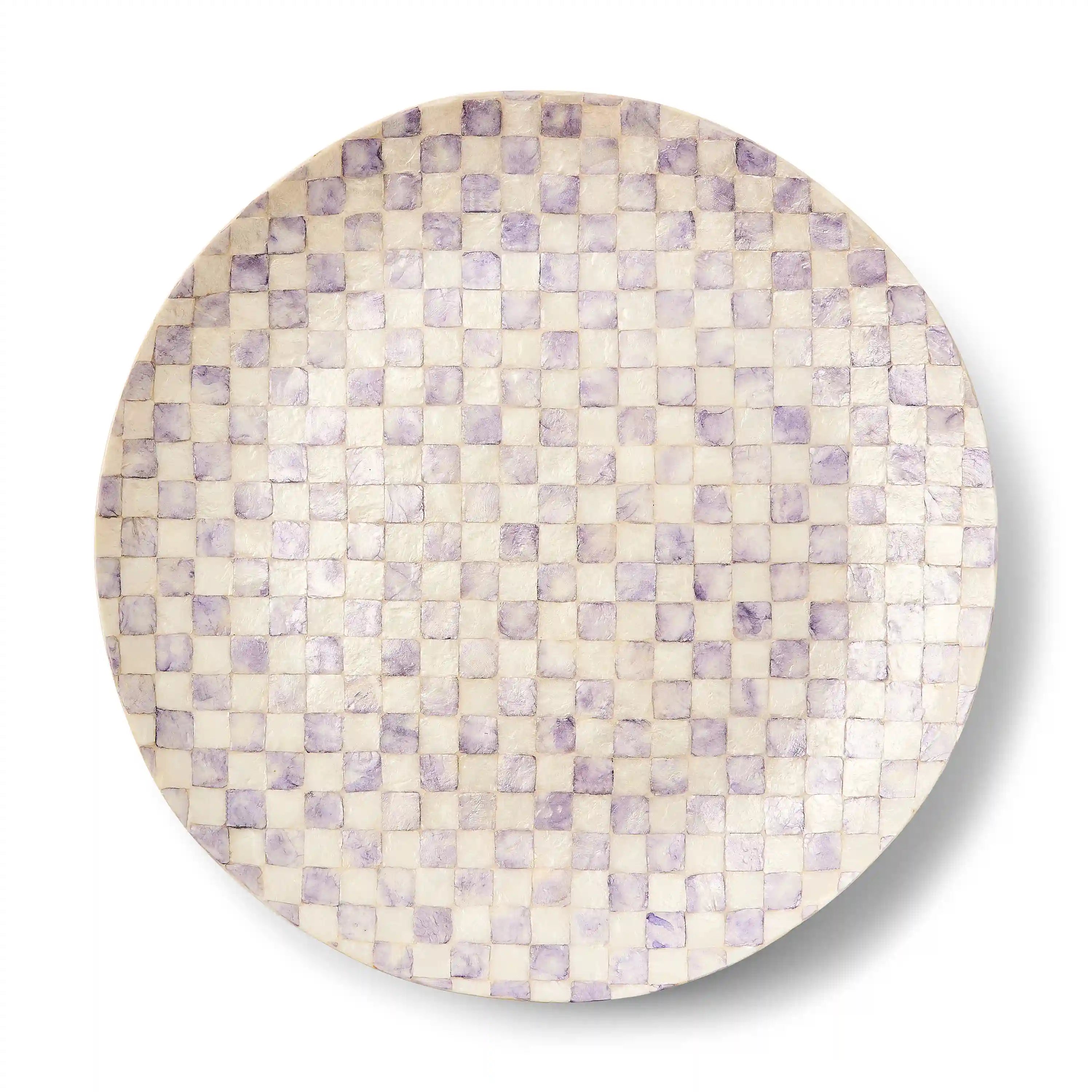 Rosy Check Capiz Decorative Bowl