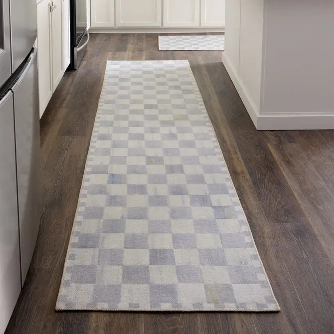 Sterling Checkered 2'6" x 10' Washable Runner