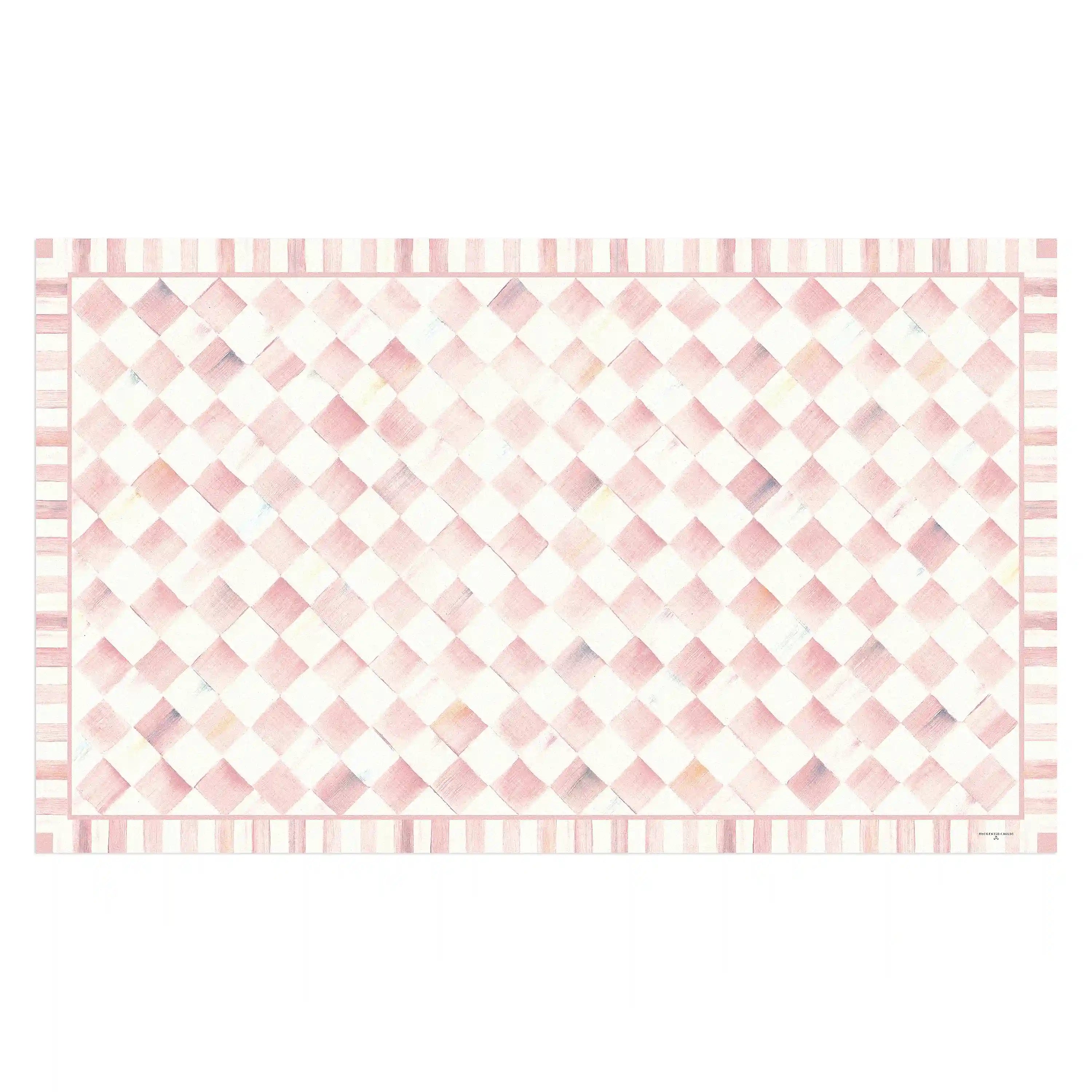 Rosy Check 2' x 3' Floor Mat