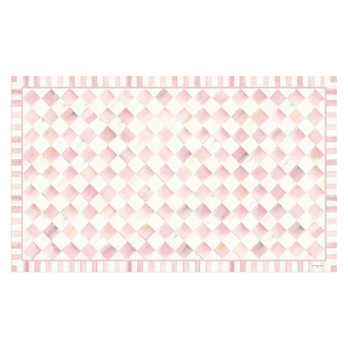 Rosy Check 2'6" x 8' Runner Floor Mat