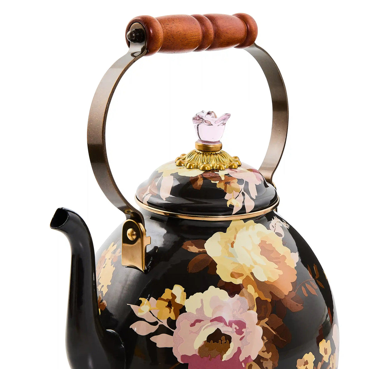 White Flower Market 3 Quart Tea Kettle