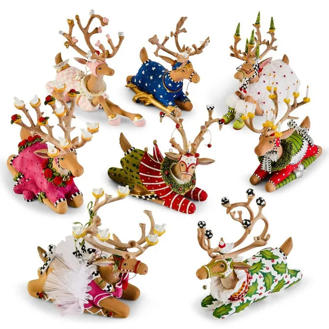 Patience Brewster Dash Away Sitting Blitzen Reindeer Figure