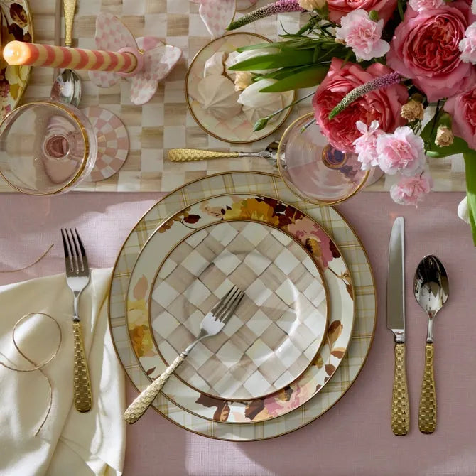 Wild Rose White Dinner Plate