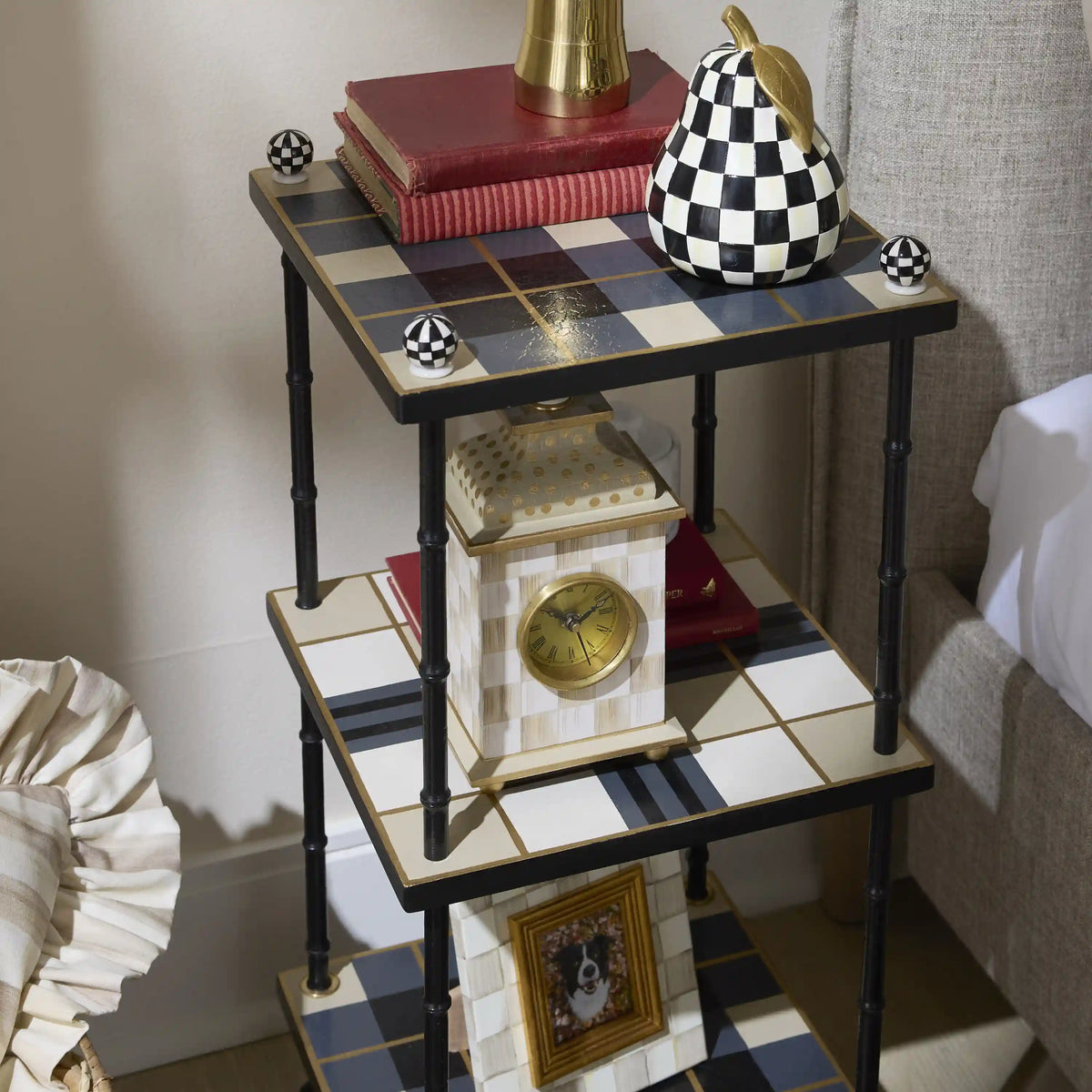 Courtly Check Desk Clock