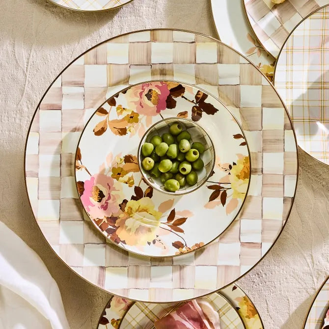 Wild Rose White Dinner Plate