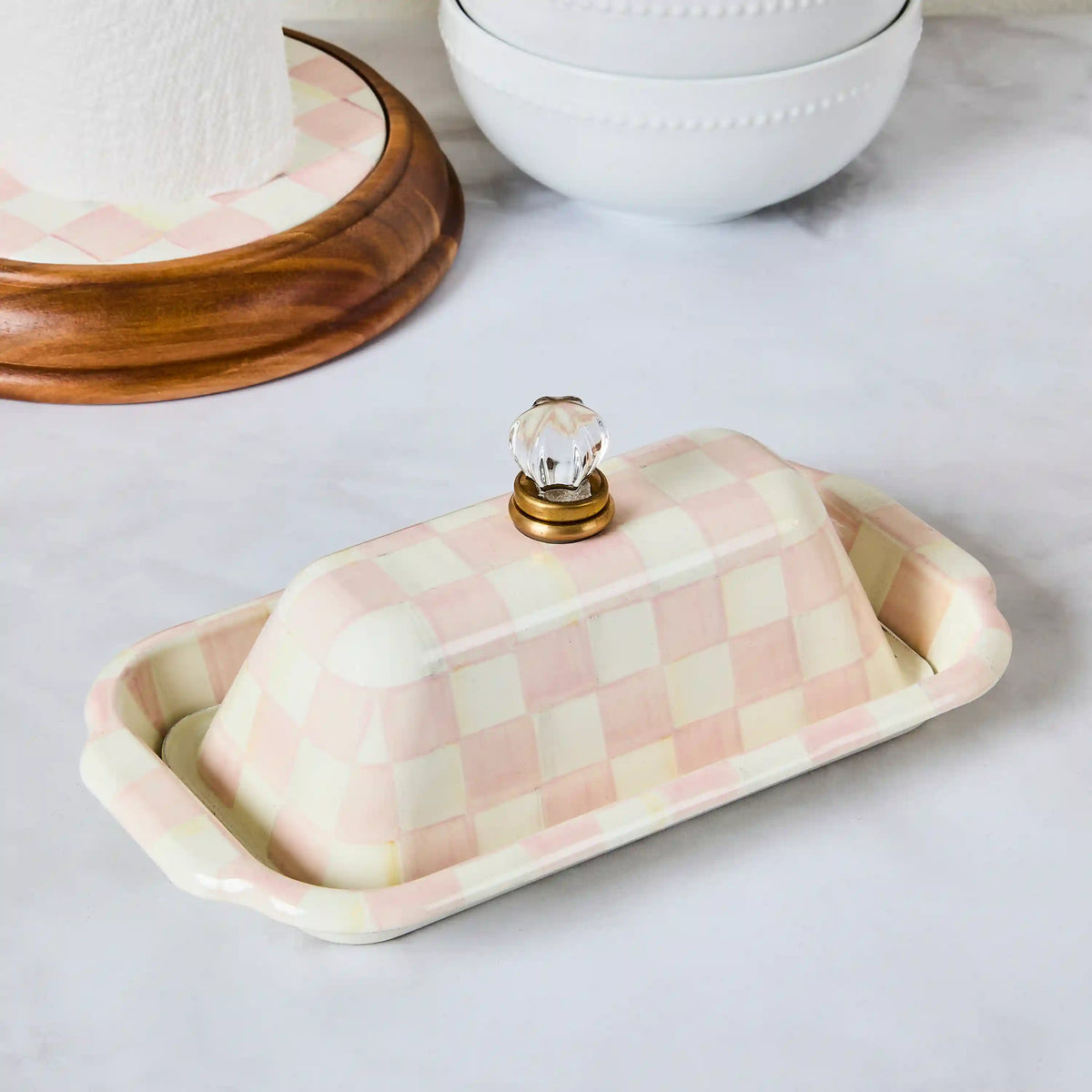 White Flower Market Butter Box