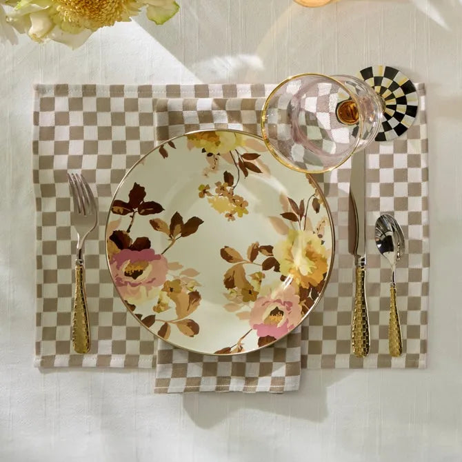 Flax Check Placemat, Set of 4