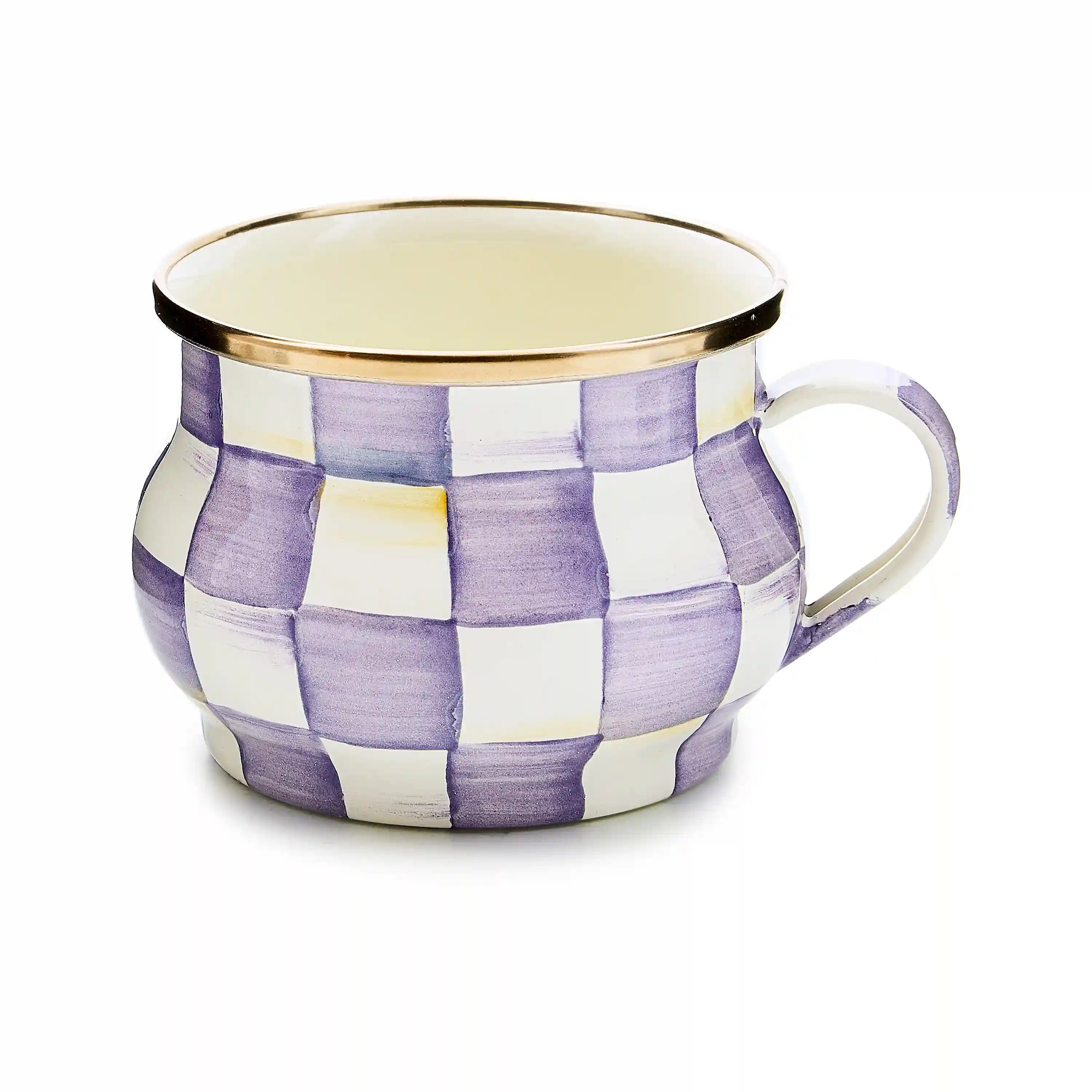 Mocha Check Teacup