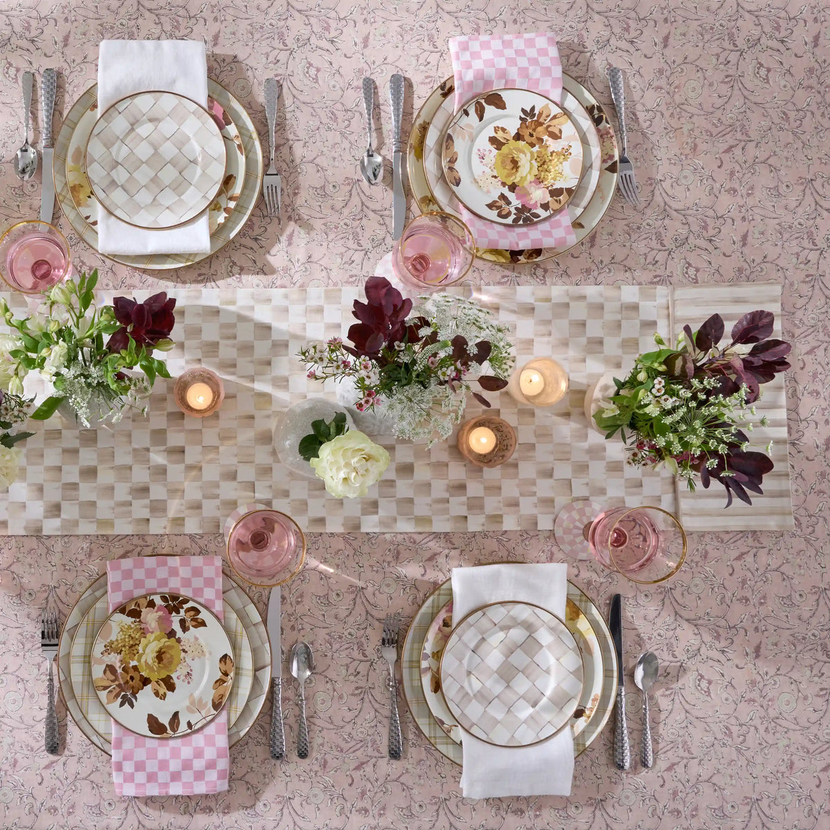 Courtly Check & Stripe Table Runner