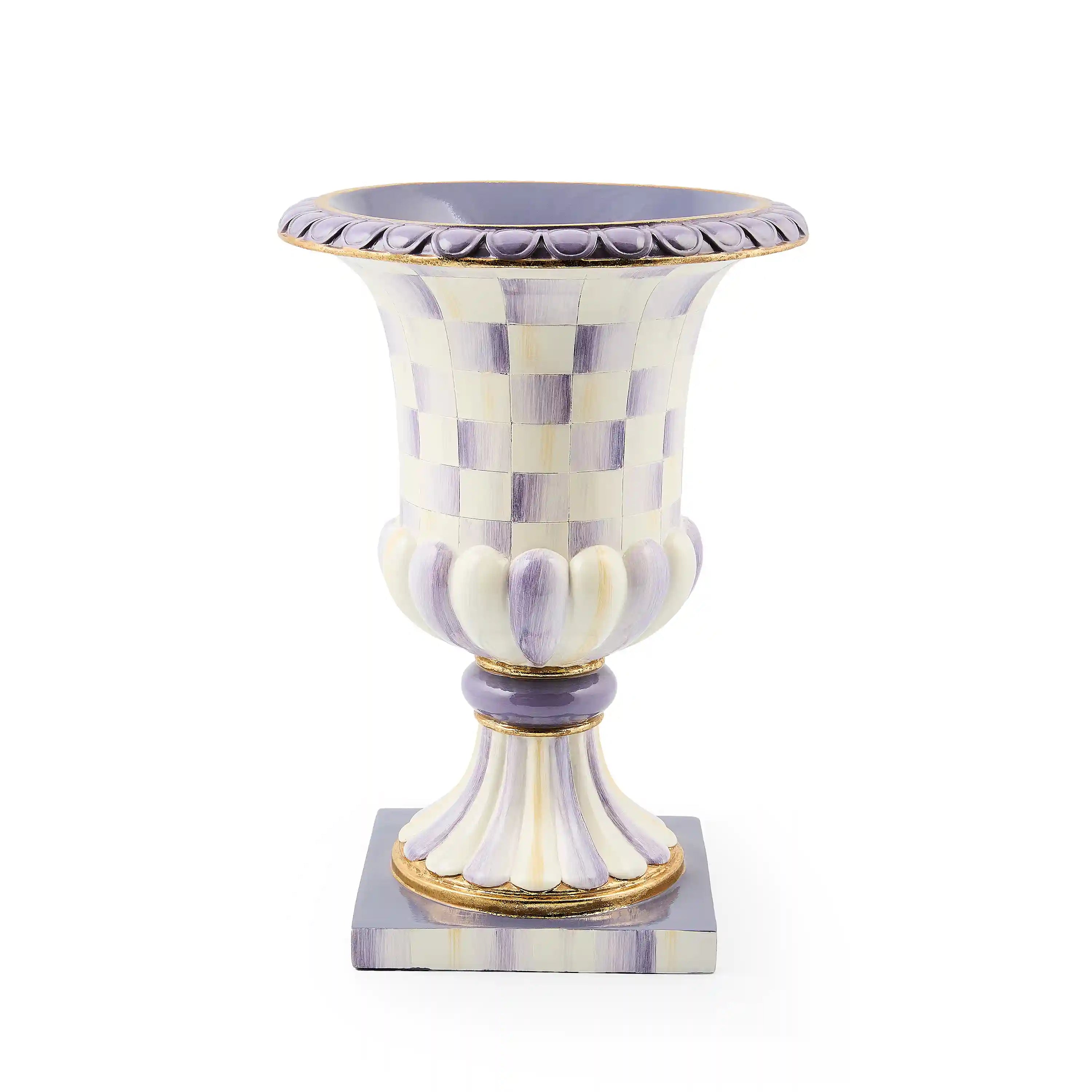 Rosy Check Pedestal Tabletop Urn