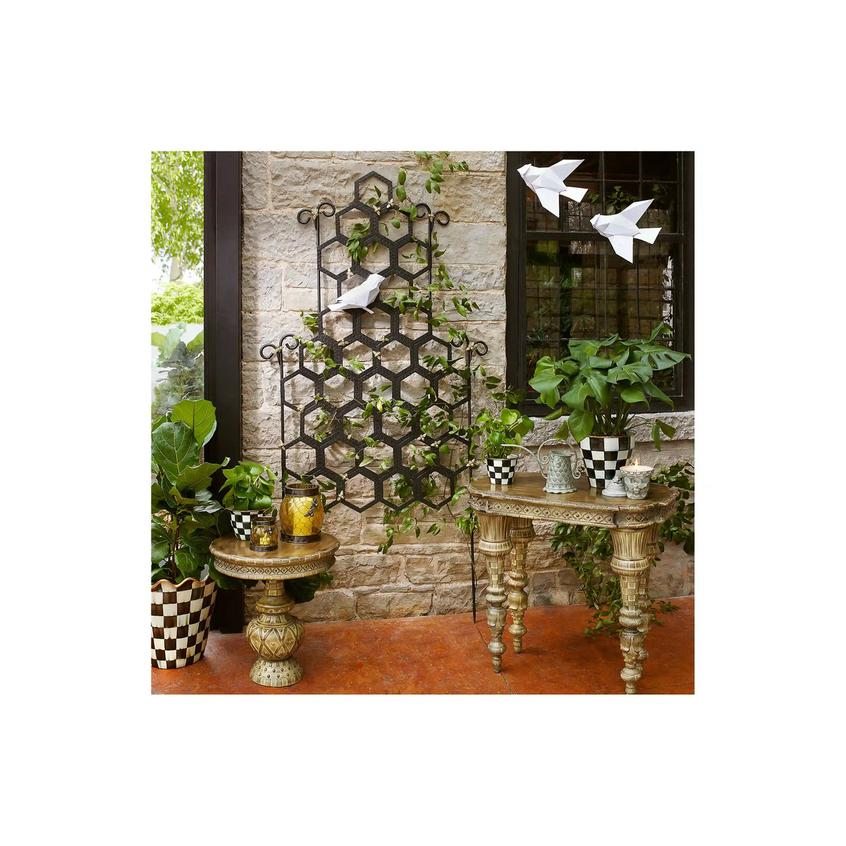 Courtly Check Ceramic Jumbo Garden Pot