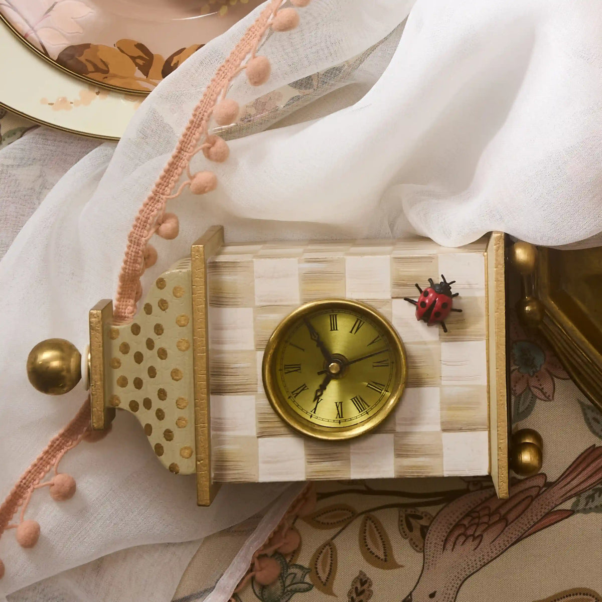 Courtly Check Desk Clock