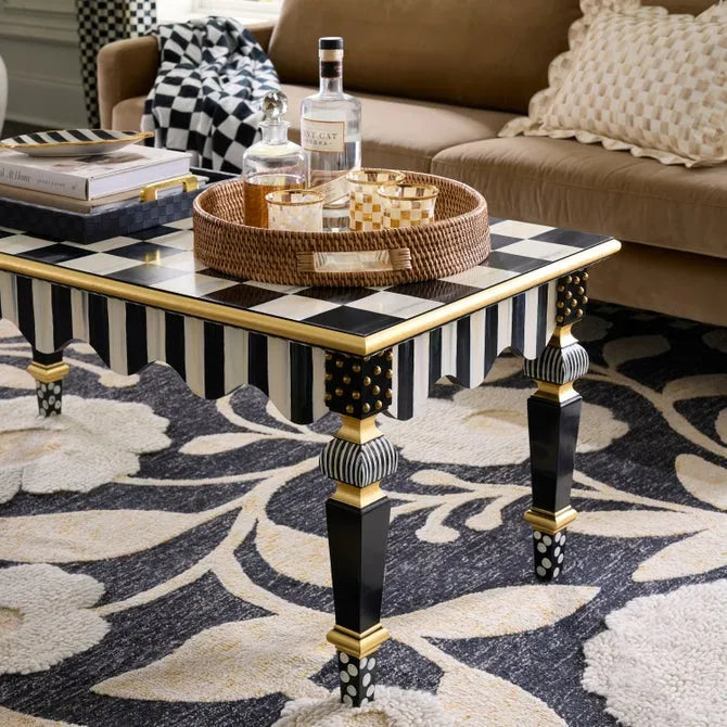 Courtly Check & Stripe Coffee Table